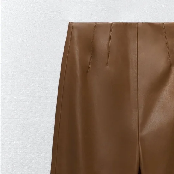 Zara Camel Brown Leggings - Picture 5 of 8